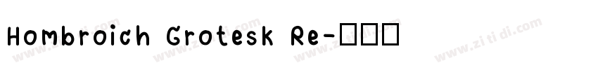 Hombroich Grotesk Re字体转换